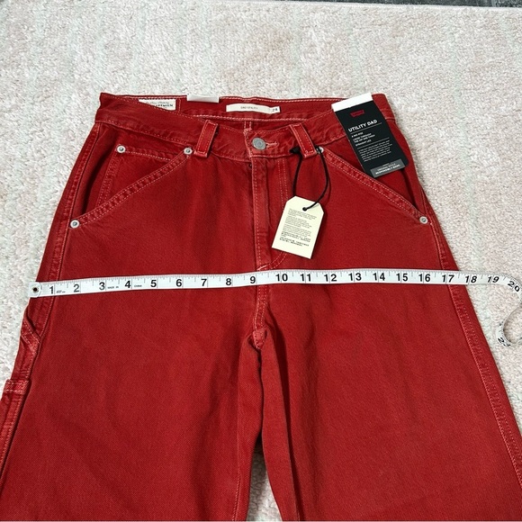 NWT Levis Dad Utility Burnt Red Pants SZ 24 Fall Autumn Back to School Mid Rise - Picture 7 of 13